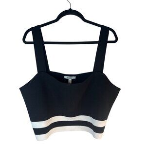 2/$30 NWT Edited By Remi Bader 3X Black & White Striped Crop Top